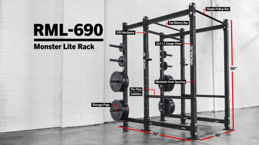 Rogue RML-690 Power Rack - Monster Lite - Weight Training | Rogue